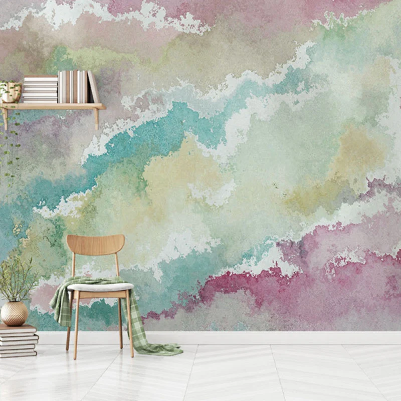 Extra großes minimalistisches Wandbild blauer und rosa Ombre-Wandkunst, personalisierte Größe verfügbar Clearhalo