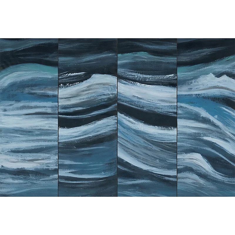 Extra großes nordisches Wandbild mit geometrischen Mustern dunkler Farbe, individuelle Größe erhältlich Clearhalo