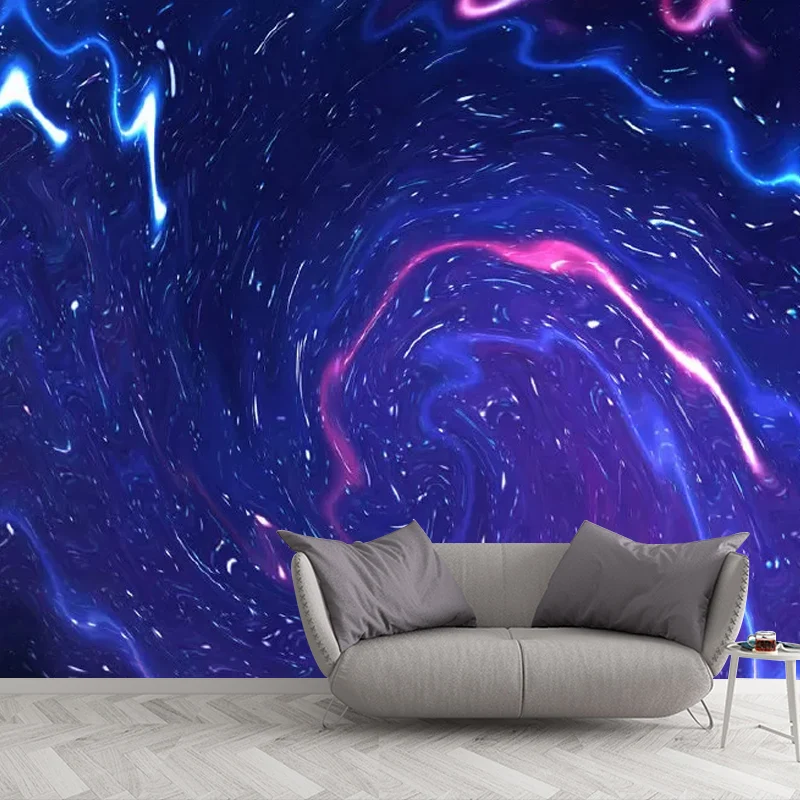 Fantasie-Galaxie-Wandtapete für Akzentwand, schlichte Wandkunst, nach Maß gefertigt Clearhalo