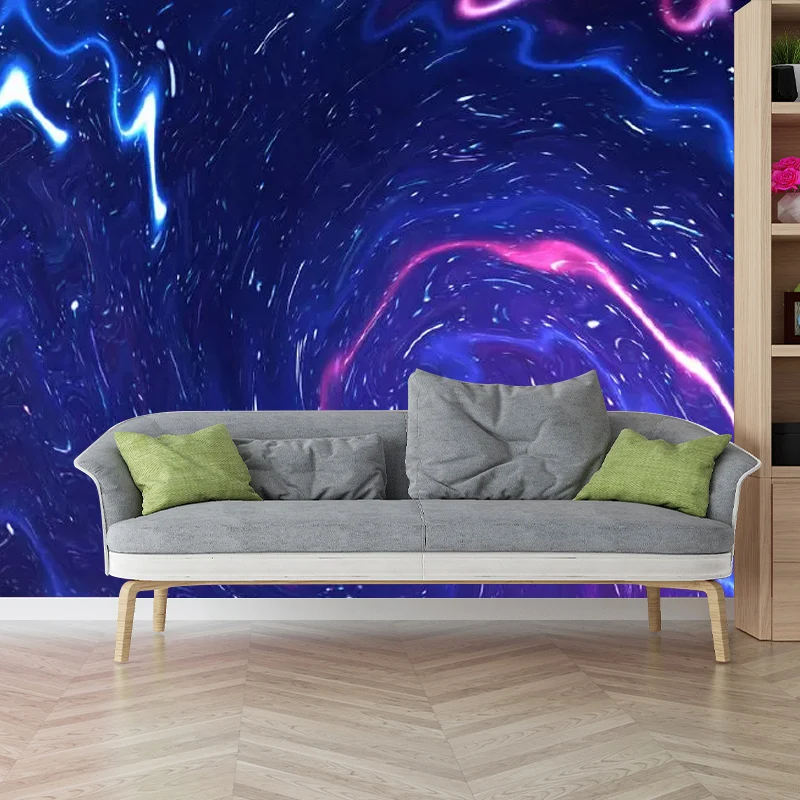Fantasie-Galaxie-Wandtapete für Akzentwand, schlichte Wandkunst, nach Maß gefertigt Clearhalo