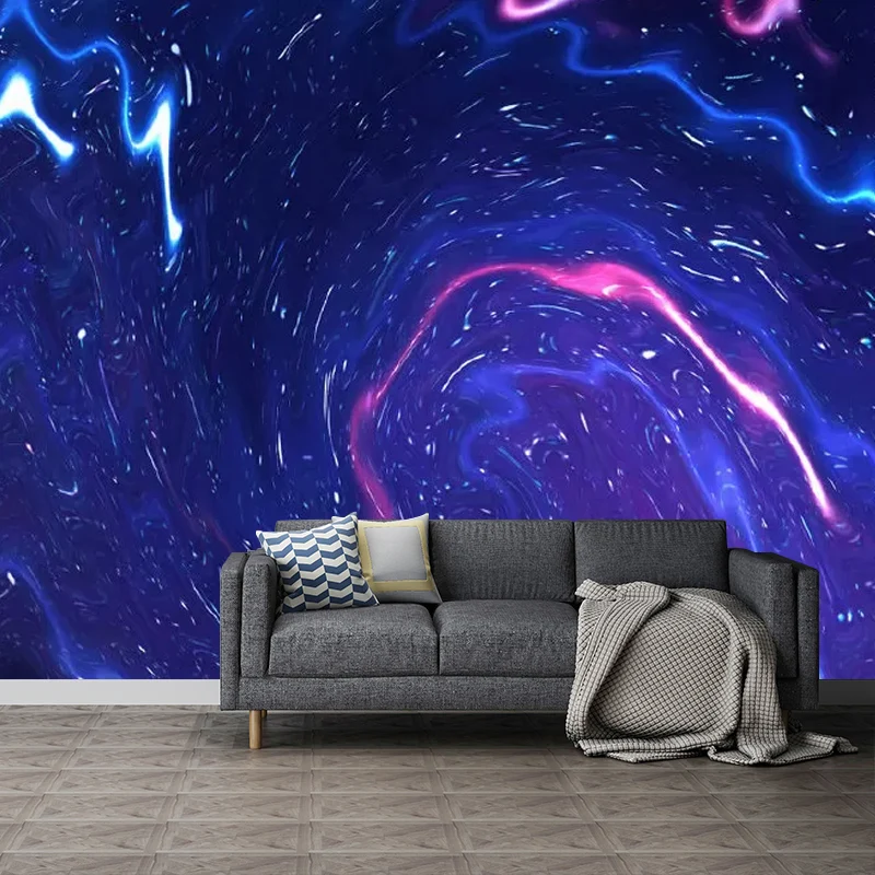 Fantasie-Galaxie-Wandtapete für Akzentwand, schlichte Wandkunst, nach Maß gefertigt Clearhalo