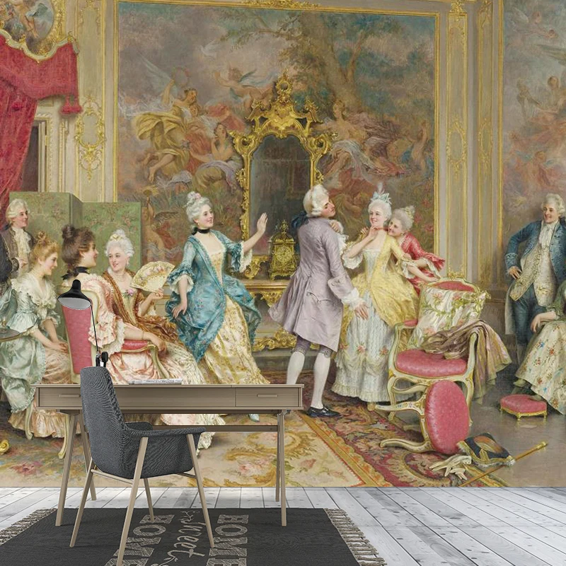 Feuchtigkeitsbeständiges europäisches Damen-Wandbild, individuelle Größe, Retro-Wanddekoration für das Wohnzimmer Clearhalo