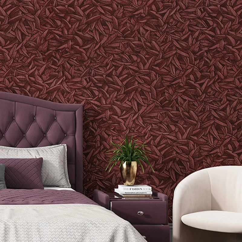 Fleckenabweisende Herbstlaub-Tapete, nordische Wandkunst für Gästezimmer-Dekoration, nicht geklebt Clearhalo