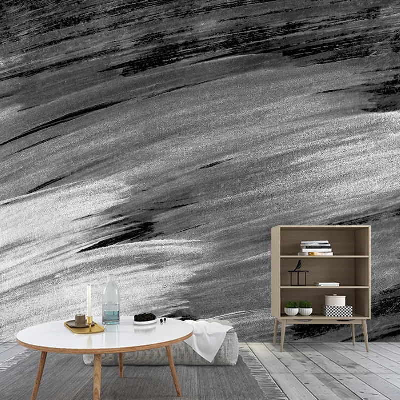 Fleckenabweisender Pinselstrich-Wandaufkleber aus Vliesstoff, moderne Wanddekoration für das Wohnzimmer Clearhalo