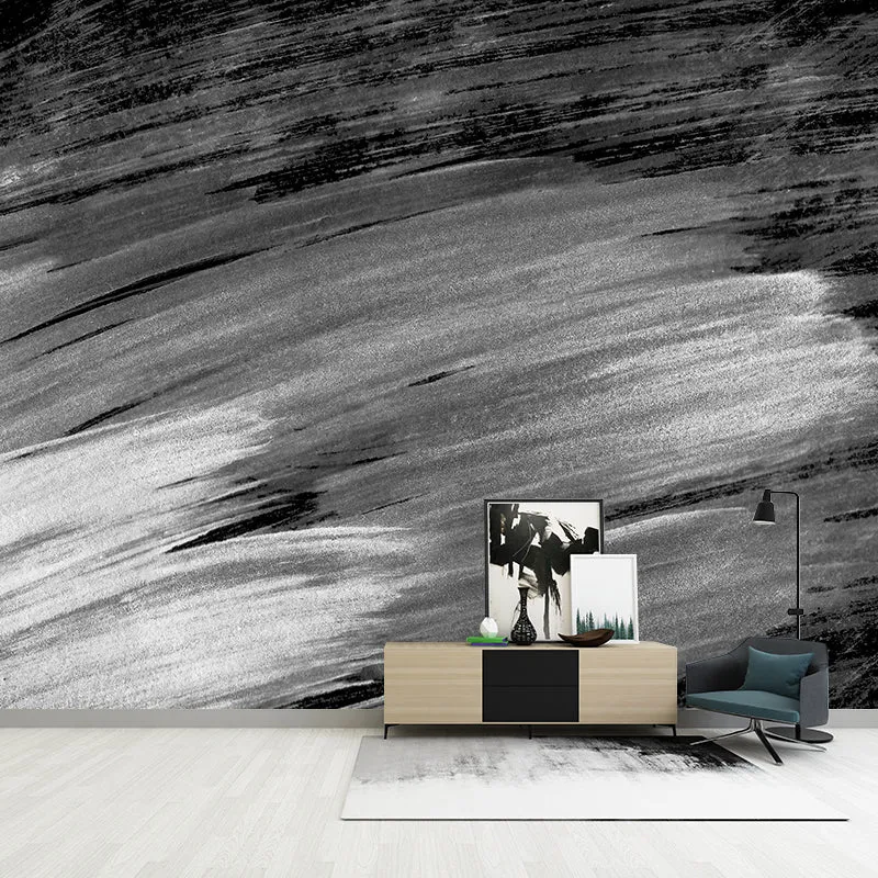 Fleckenabweisender Pinselstrich-Wandaufkleber aus Vliesstoff, moderne Wanddekoration für das Wohnzimmer Clearhalo
