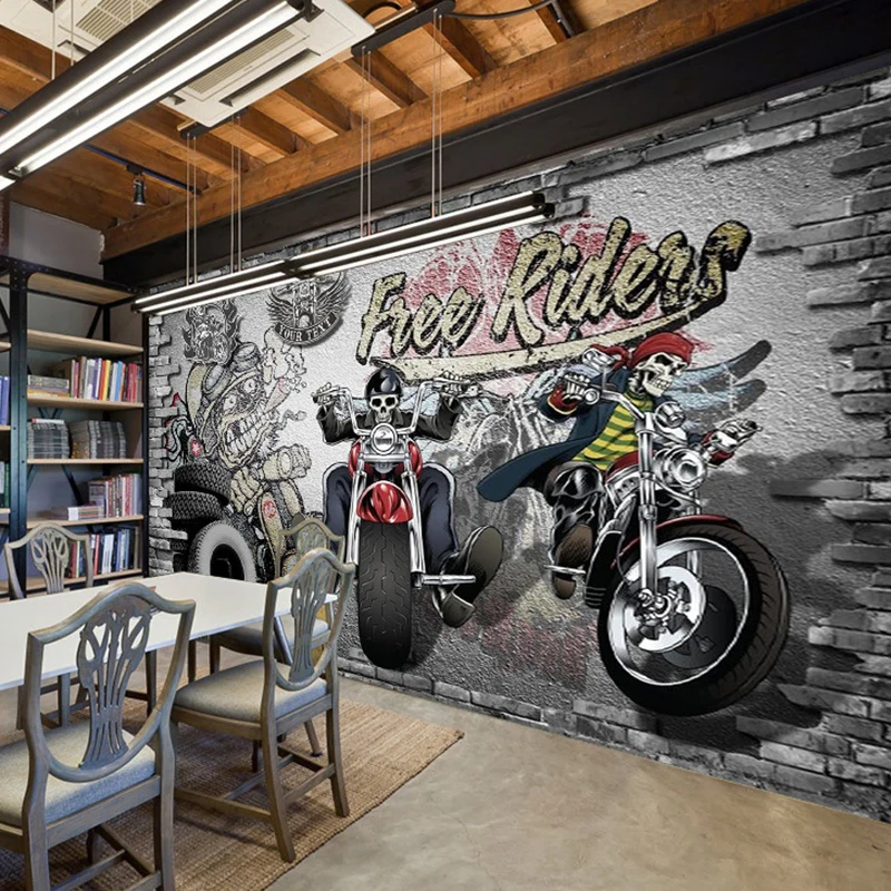 Fleckenabweisendes Straßengraffiti-Wandbild Originalgröße, Retro-Wanddekoration für Akzentwände Clearhalo