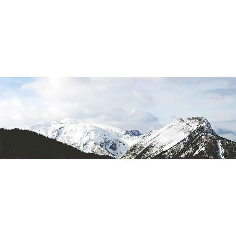 Fotografie Schneeberg-Wandbild, große Wandverkleidung für Akzentwand, individuelle Größe, weiß Clearhalo