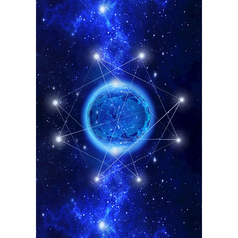 Foto-Horoskop- und Pflanzen-Wandbild, extra große Wandverkleidung für die Deckendekoration, individuelle Größe erhältlich...