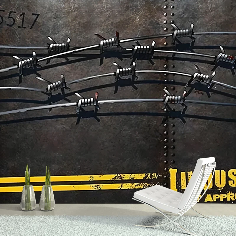 Fotokette und Nieten-Wandbild für Coffee-Shop-Buchstaben, industrielle Wandverkleidung Schwarz, schmutzabweisend Clearhalo