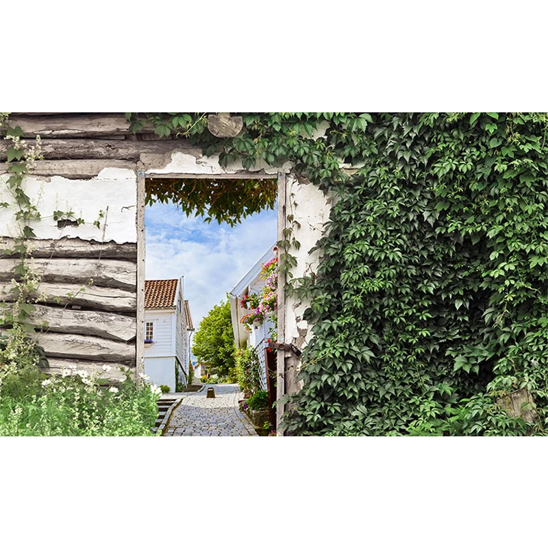 Fototapete mit grünen Pflanzen, schmutzabweisende Wandverkleidung sanftem Grün für Cafés Clearhalo