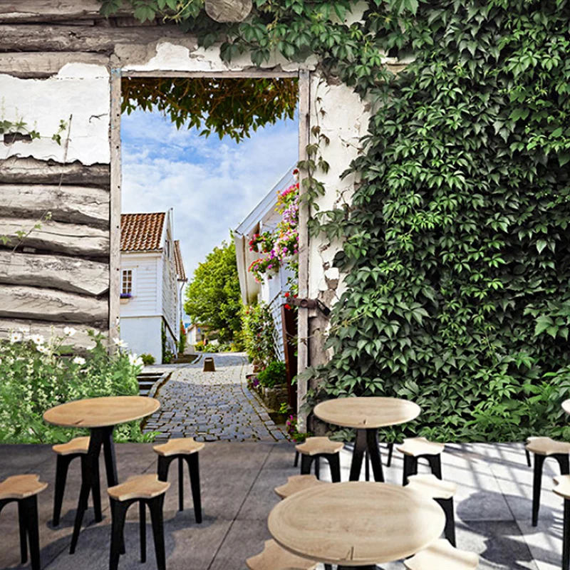 Fototapete mit grünen Pflanzen, schmutzabweisende Wandverkleidung sanftem Grün für Cafés Clearhalo