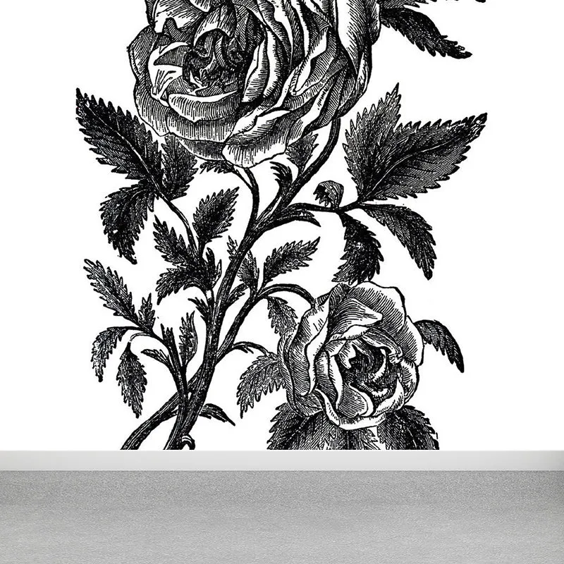 Ganze blühende Rose-Wandbild-Tapete für Wand-Dekor-moderne Mädchen-Schlafzimmer-Wand-Kunst Clearhalo