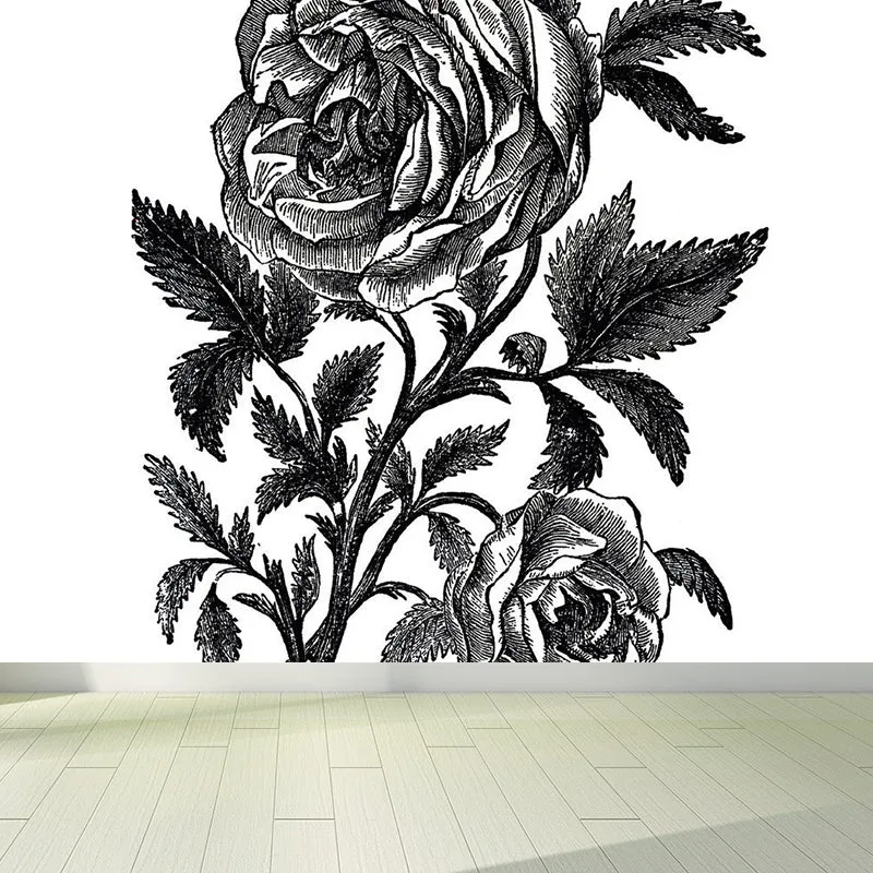 Ganze blühende Rose-Wandbild-Tapete für Wand-Dekor-moderne Mädchen-Schlafzimmer-Wand-Kunst Clearhalo