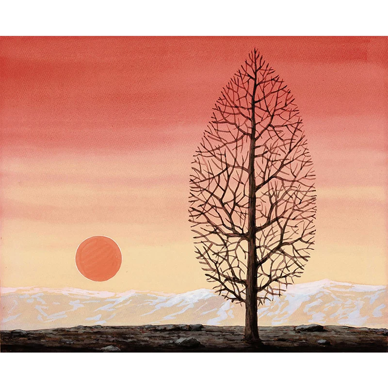 Ganze Landschaft Wandtattoo für Schlafzimmer La Recherche De L Absolu Gemälde Wandkunst Orange, wasserfest Clearhalo