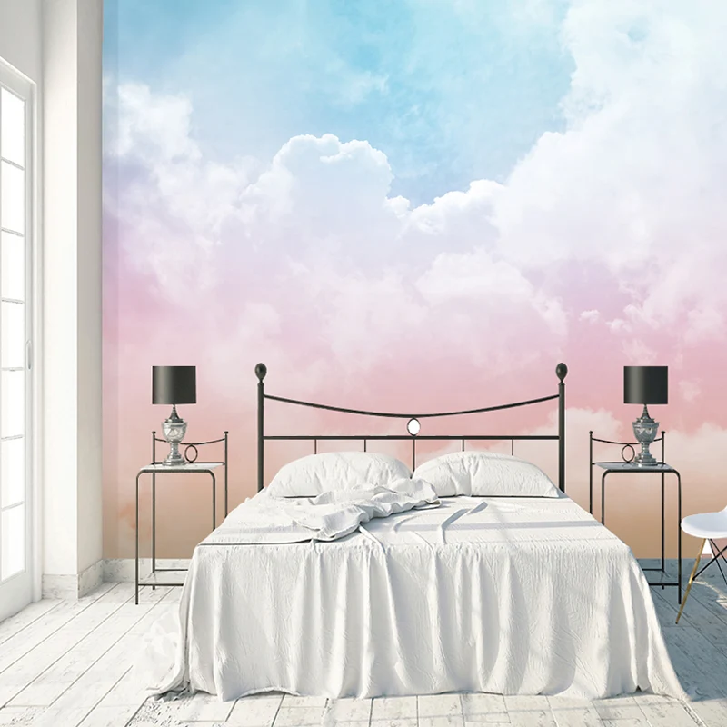 Ganzes Wandbild für Kinderzimmer, Himmel und Wolken, helle Farbe für die Inneneinrichtung Clearhalo