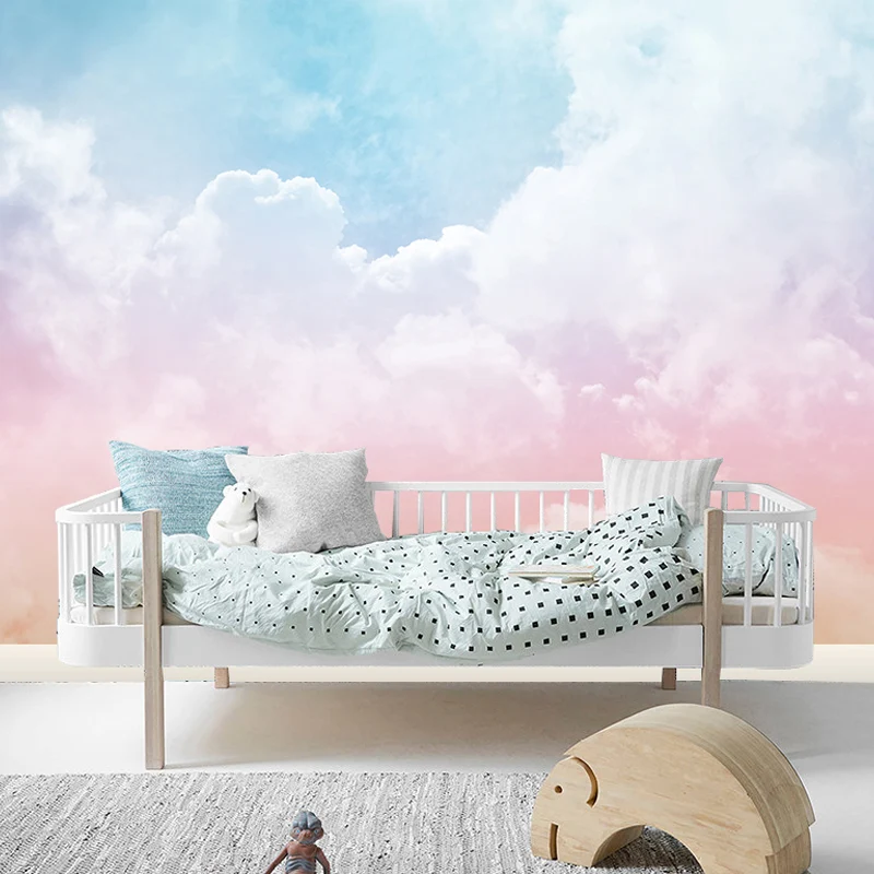 Ganzes Wandbild für Kinderzimmer, Himmel und Wolken, helle Farbe für die Inneneinrichtung Clearhalo