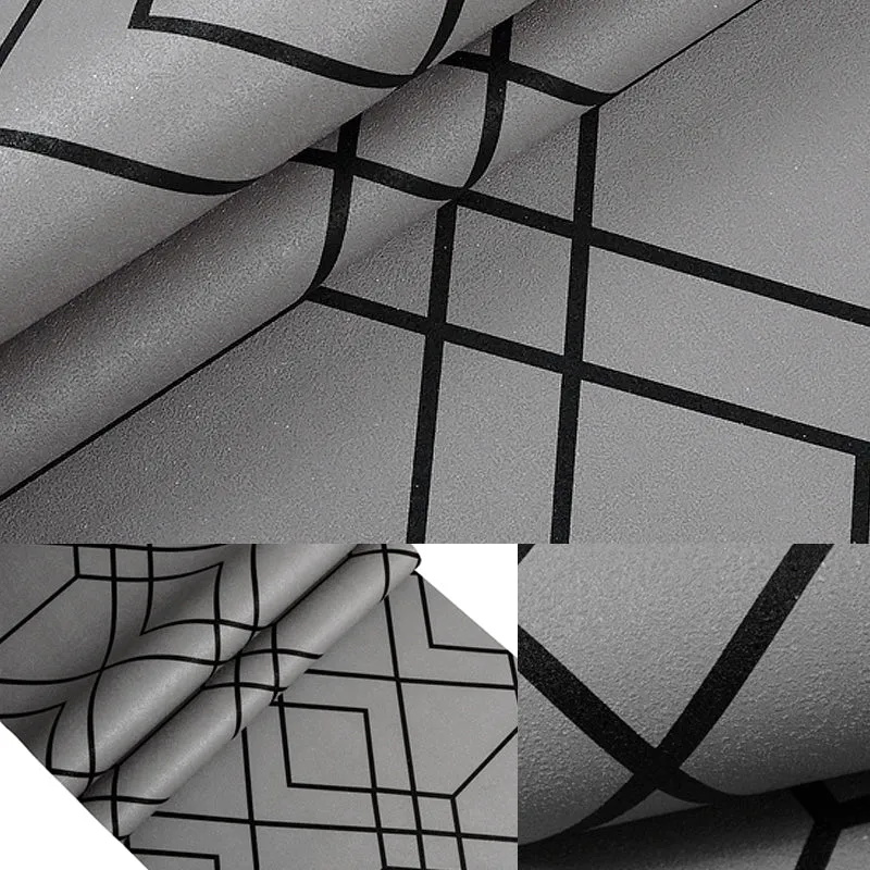 Geo-Gitter-Tapetenrolle, moderne Wanddekoration mit glatter Oberfläche hellen Farben Clearhalo