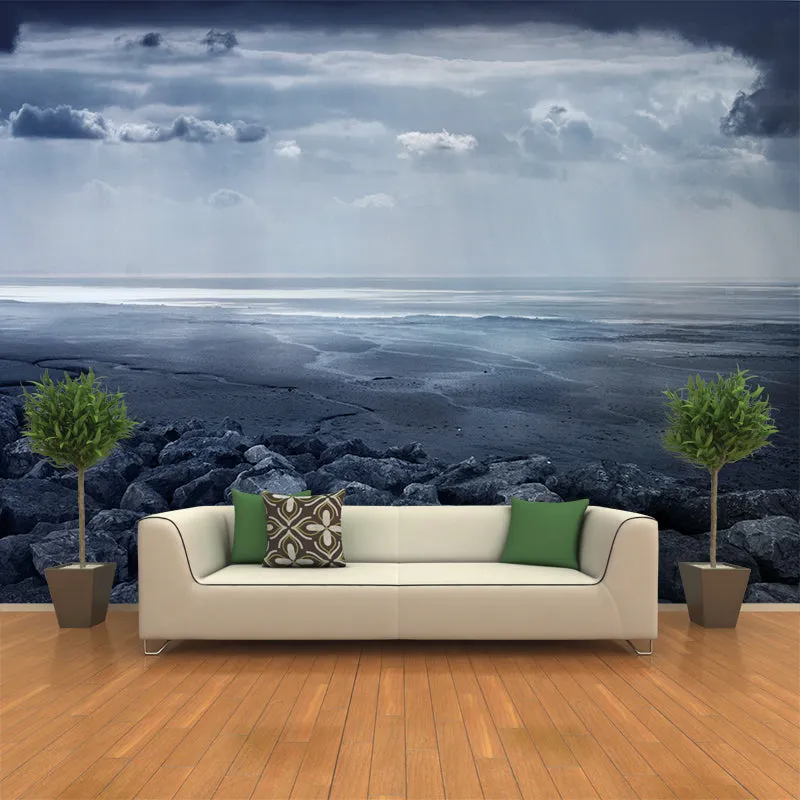 Graues endloses Flatland-Wandbild, schmutzabweisend, zeitgenössische Wohnzimmer-Wanddekoration Clearhalo