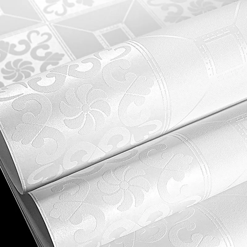 Grau-weiß karierte Tapetenrolle, feuchtigkeitsbeständig, modernistische Wohnzimmer-Wandverkleidung Clearhalo