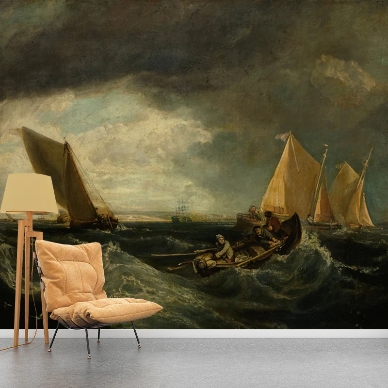 Große klassische Tapetenwandbilder Brown Sheerness und die Isle Sheppey-Malerei-Wandkunst, maßgeschneidert Clearhalo