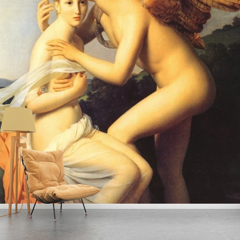 Große Ölgemälde-Wandkunst für Schlafzimmerdekoration, klassische Wandtapete Braun, nach Maß gefertigt Clearhalo