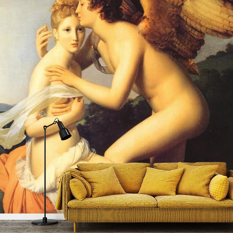 Große Ölgemälde-Wandkunst für Schlafzimmerdekoration, klassische Wandtapete Braun, nach Maß gefertigt Clearhalo