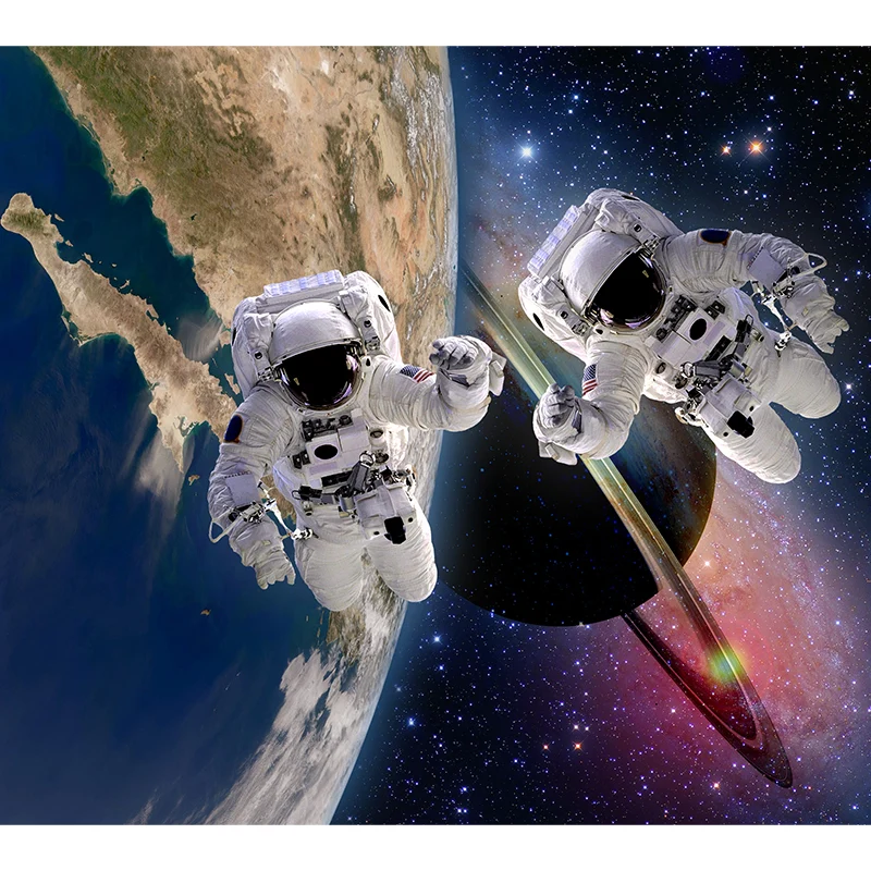 Große Space-Shuttle-Wandtapete, dekorative fiktive Wohnzimmer-Wandverkleidung Clearhalo