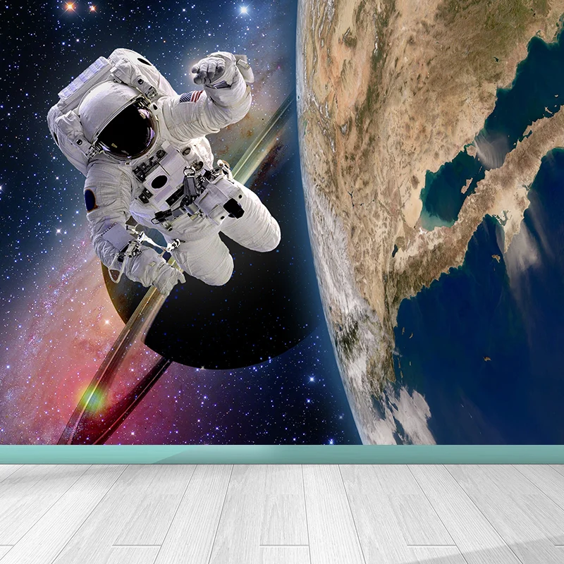 Große Space-Shuttle-Wandtapete, dekorative fiktive Wohnzimmer-Wandverkleidung Clearhalo
