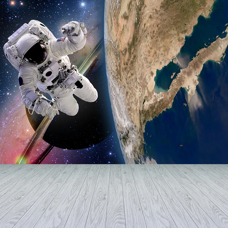 Große Space-Shuttle-Wandtapete, dekorative fiktive Wohnzimmer-Wandverkleidung Clearhalo