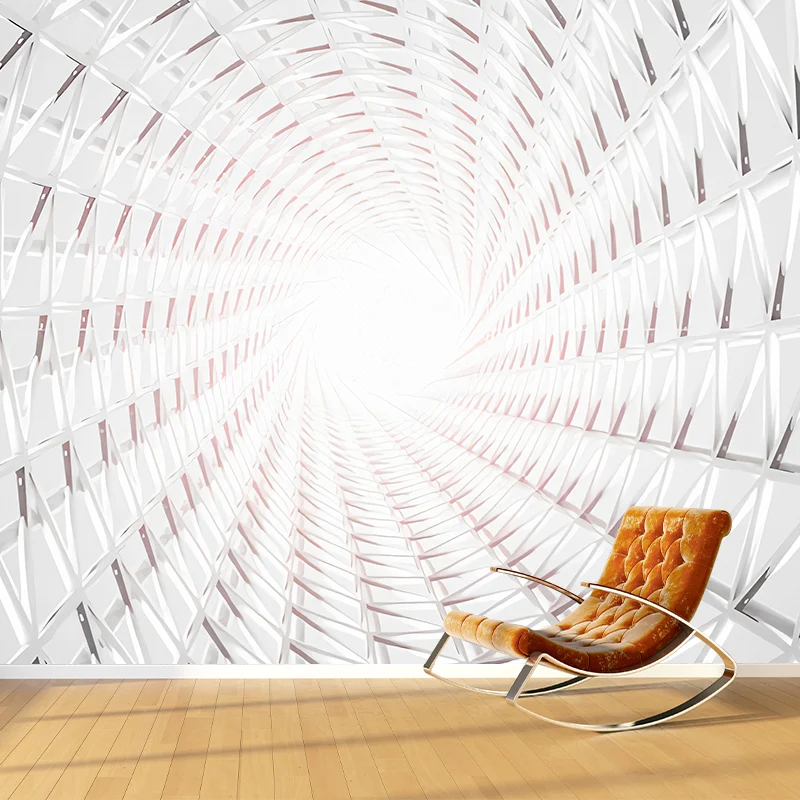 Große Wandbilder im Illustrationsstil, 3D-Wandverkleidung mit endozentrischen Geometrien für die Galerie, nach Maß geferti...