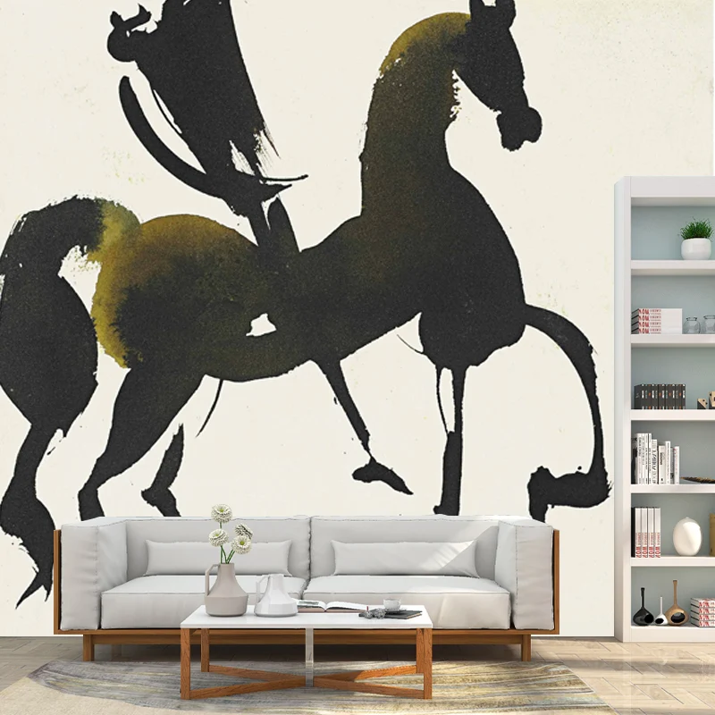 Großes surreales Wandbild Black Joshua 10:12 Losue Fortis Bello Gemälde Wandverkleidung, individuelle Größe Clearhalo