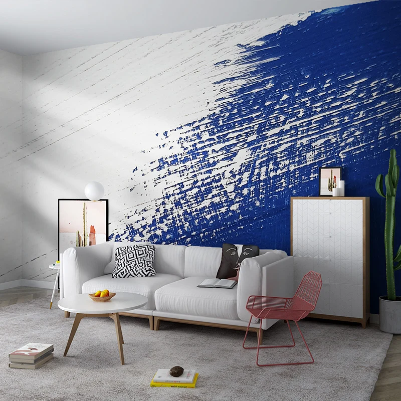 Großes Wandbild im Illustrationsstil mit Waschmalerei zur Dekoration, mehrfarbig Clearhalo