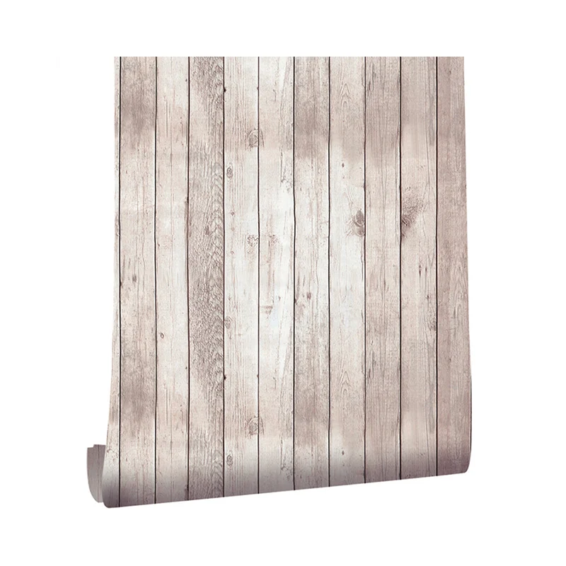 Hellgraue Holztapetenrolle zum Abziehen und Aufkleben, Wandverkleidung für ländliche Wohnzimmer Clearhalo