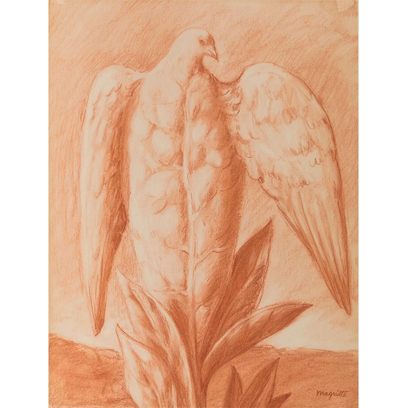 Hellorangefarbene Adler-Tapete, schmutzabweisende Wandkunst für das Wohnzimmer, Vlies Clearhalo