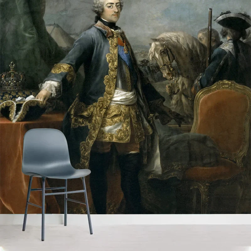 Illustration Genteel Man Wandverkleidung Originalgröße, Wandaufkleber für Kamin, individuell bedruckt Clearhalo
