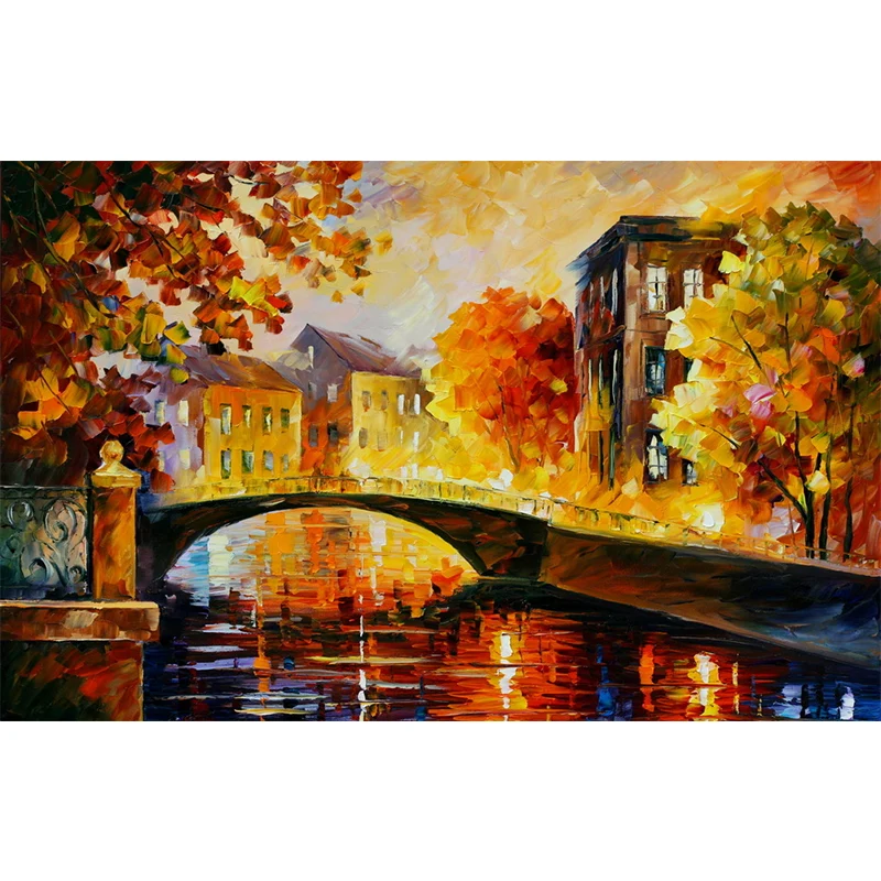 Illustration-Brücke-Wandbild-Aufkleber Extra große Wandverkleidung für Akzentwand, nach Maß gefertigt Clearhalo