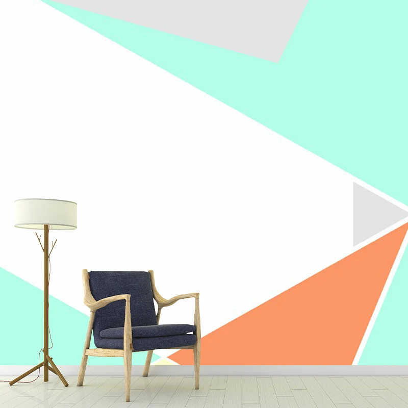 Illustrations-Geometrie-Wandbilder Originalgröße, Wandverkleidung für Wohnzimmer, nach Maß Clearhalo