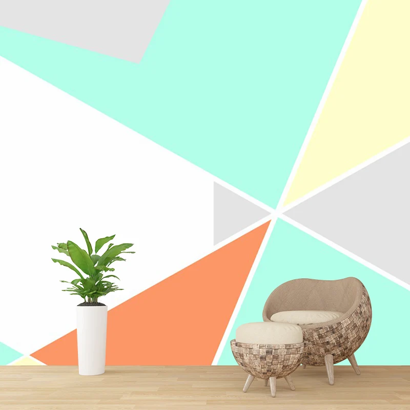 Illustrations-Geometrie-Wandbilder Originalgröße, Wandverkleidung für Wohnzimmer, nach Maß Clearhalo