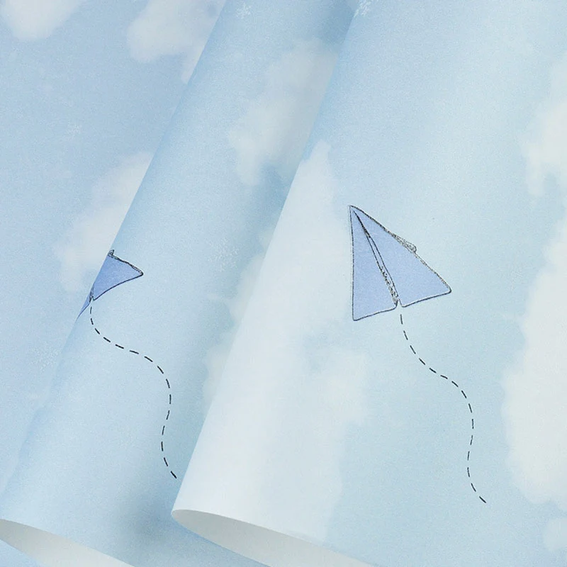 Illustrationsstil-Ballon-Tapete, pastellfarbene Wandverkleidung für Kinder, 31 Fuß x 20,5 Zoll Clearhalo