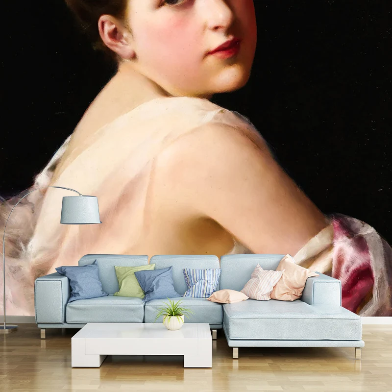 Individuelle Illustration klassischer Wandtapete für die Gästezimmerdekoration Beige, wasserabweisend Clearhalo