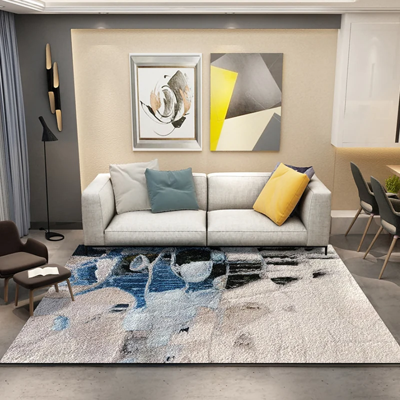 Industrial Abstractive Pattern Rug Multicolor Polyester Carpet Non-Slip Washable Pet Friendly Rug Sitting Room Clearhalo