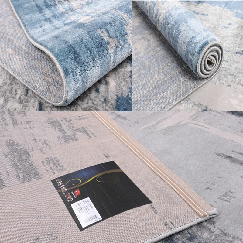 Industrieller Teppich mit rostigem Muster, mehrfarbiger Polyester-Teppich, rutschfeste Rückseite, waschbarer, haustierfreu...