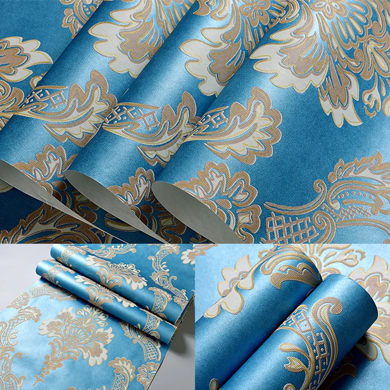 Jacquard-Streifentapete, Vintage-Wandverkleidung aus 3D-geprägtem Stoff sanften Farben Clearhalo