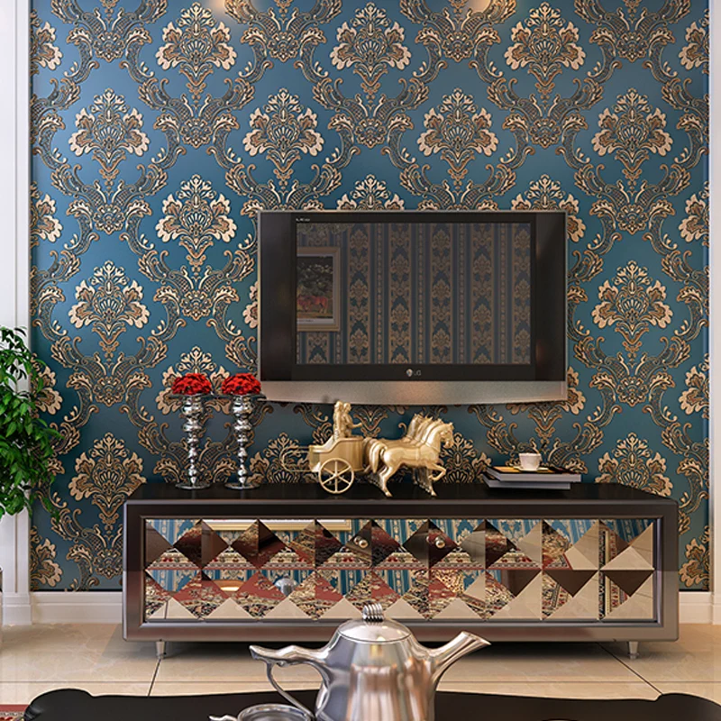 Jacquard-Streifentapete, Vintage-Wandverkleidung aus 3D-geprägtem Stoff sanften Farben Clearhalo