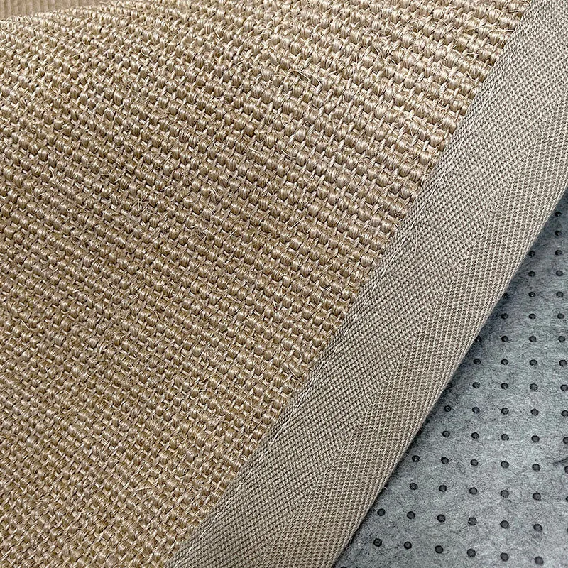 Japanischer einfarbiger Teppich, mehrfarbiger Jute-Teppich, Naturfasern, rutschfester Teppich für das Wohnzimmer Clearhalo