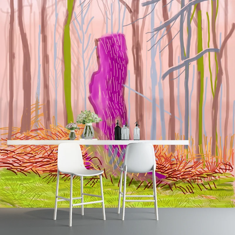 Kahle Bäume Tapetenwandbilder Pop Art waschbare Wohnzimmer-Wandverkleidung, nach Maß gefertigt Clearhalo
