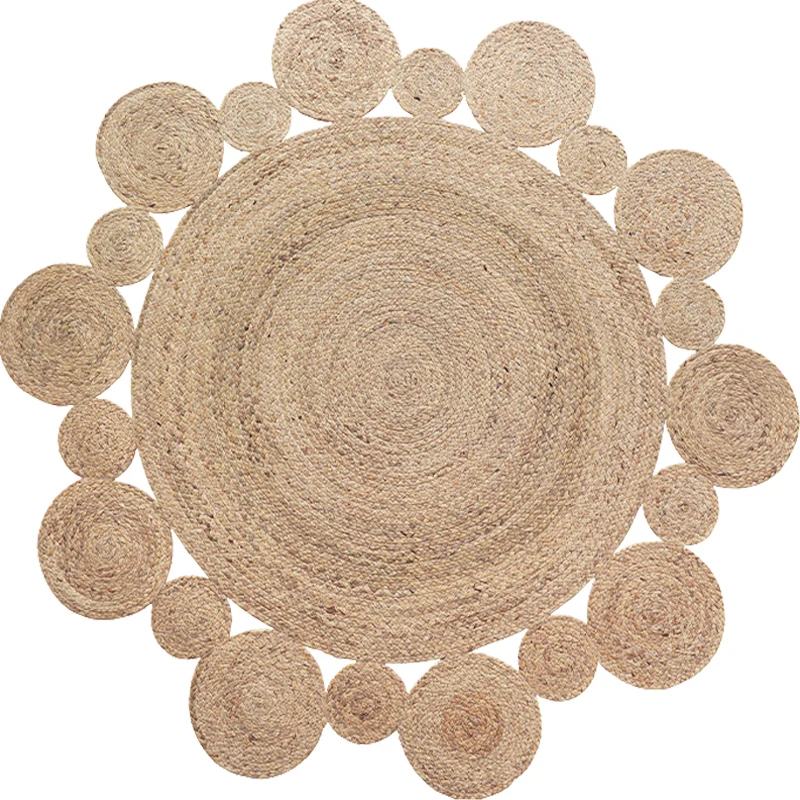 Khakifarbener und brauner Schlafzimmerteppich, rustikaler einfarbiger Teppich, wendbar, waschbar, haustierfreundlicher Tep...