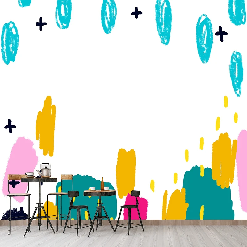 Kinder-Außenhaus-Zeichnungs-Wandbild, blaue, wasserabweisende Wanddekoration für Kinderzimmer Clearhalo