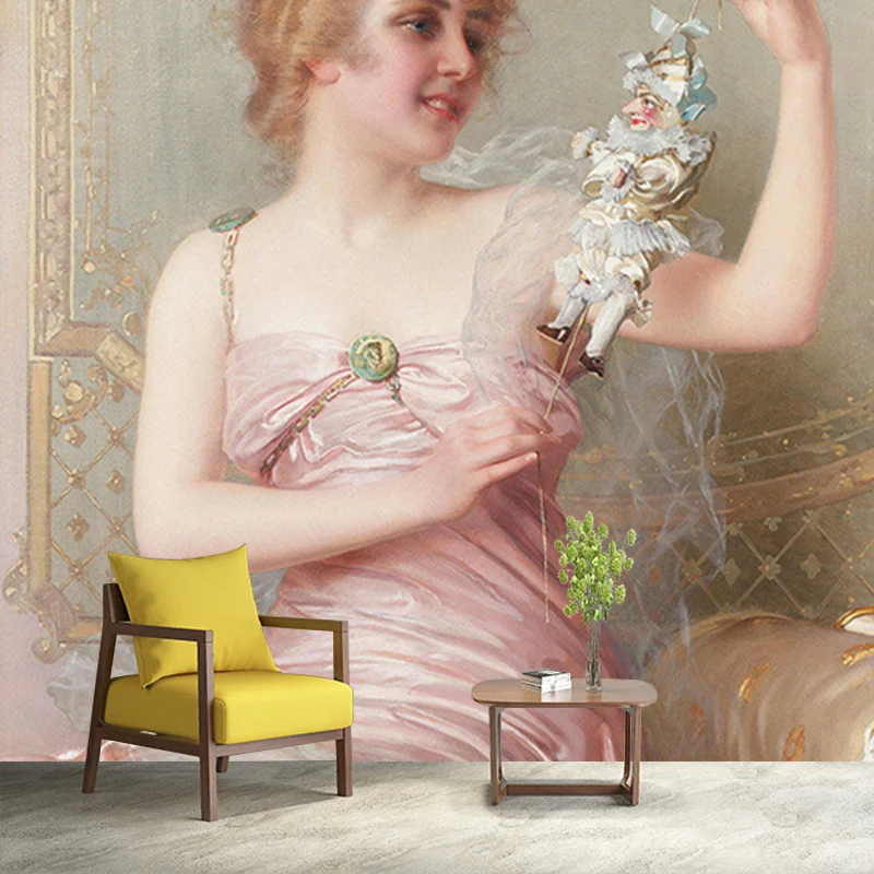 Klassische Corcos Plaything-Wandbilder für Schlafzimmerdekoration, großformatige Wandkunst Rosa Clearhalo