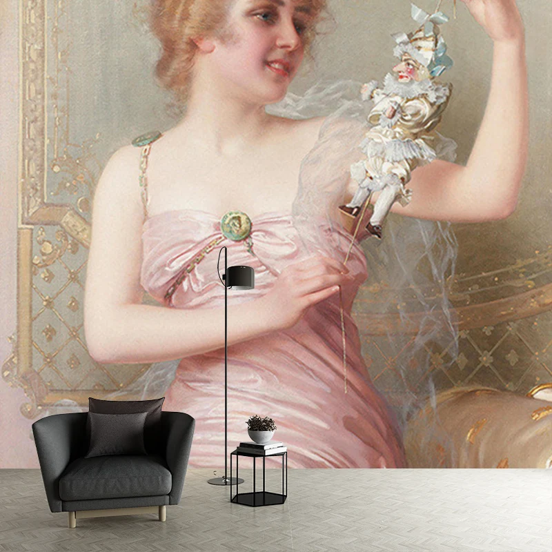 Klassische Corcos Plaything-Wandbilder für Schlafzimmerdekoration, großformatige Wandkunst Rosa Clearhalo